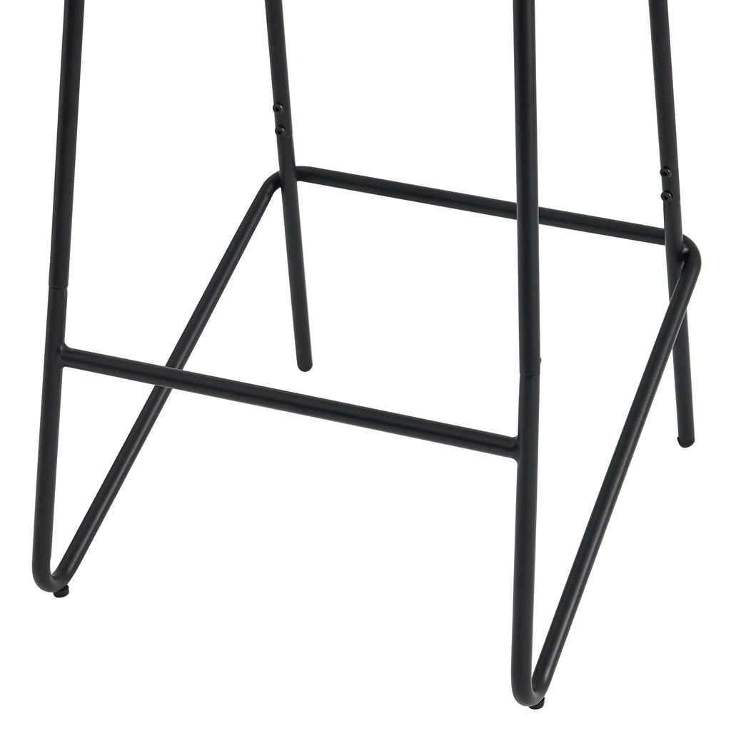 Navy Blue Faux Leather Counter Height Bar Stools, Set of 2 N6175