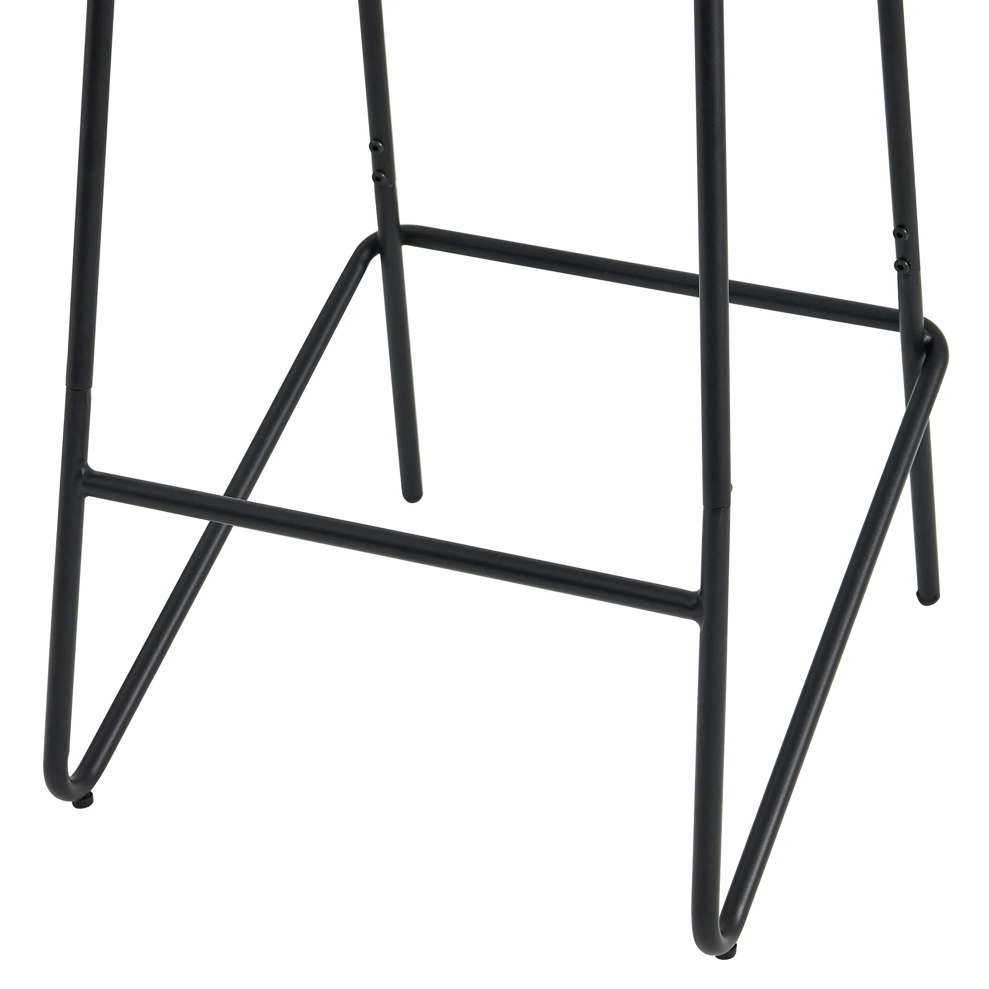 Navy Blue Faux Leather Counter Height Bar Stools, Set of 2 N6175