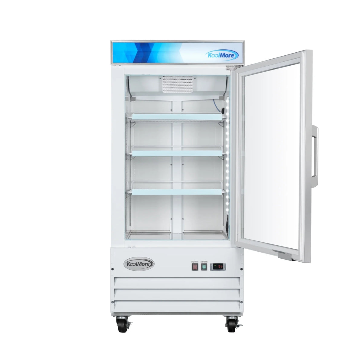 26 in. 1-Door Commercial Display Merchandiser Freezer 9 cu. ft. White V4434