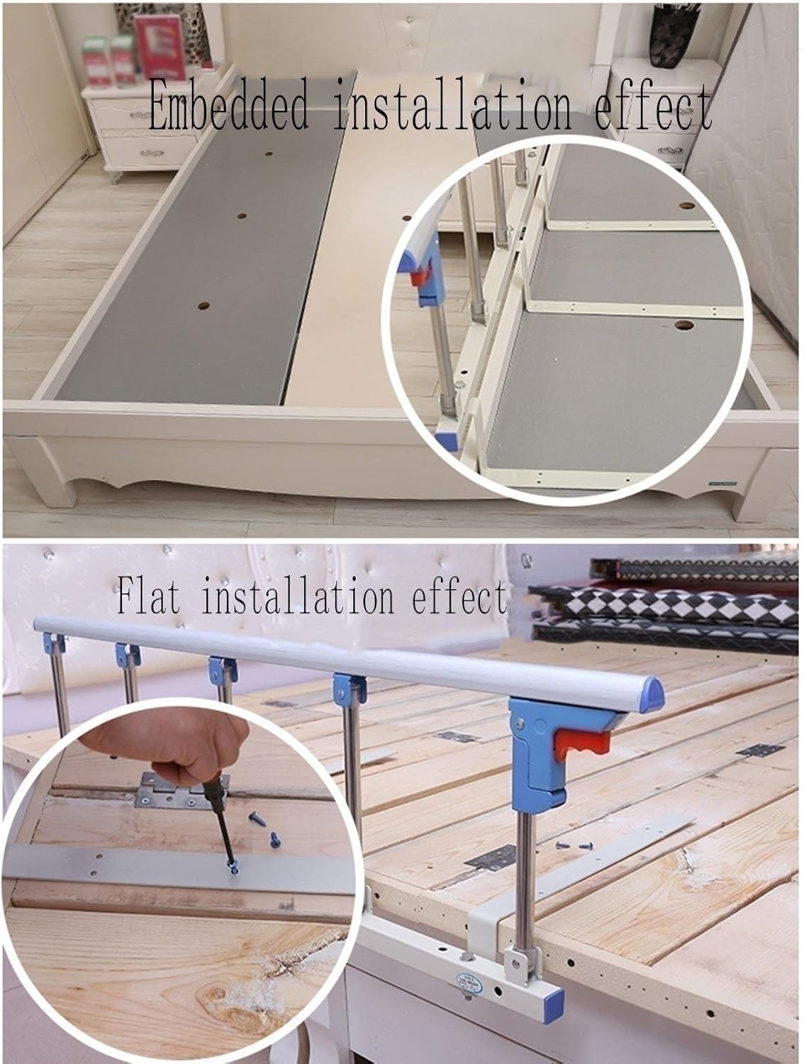 Safety Side Rail for Adults Kids Handicap Medical Bed Assisting Rails (95x40cm) N725204