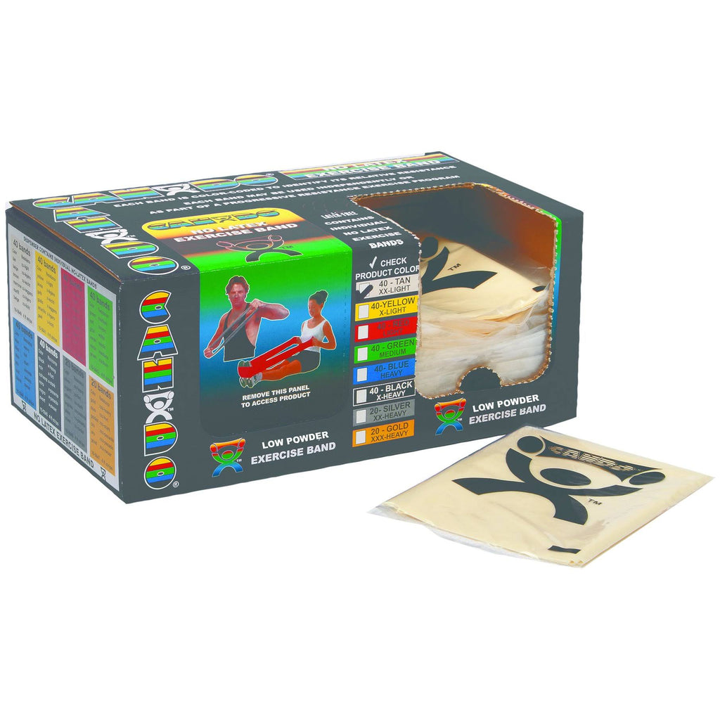 Low Powder Exercise Band - Box of 40, 5-Piece Set T765