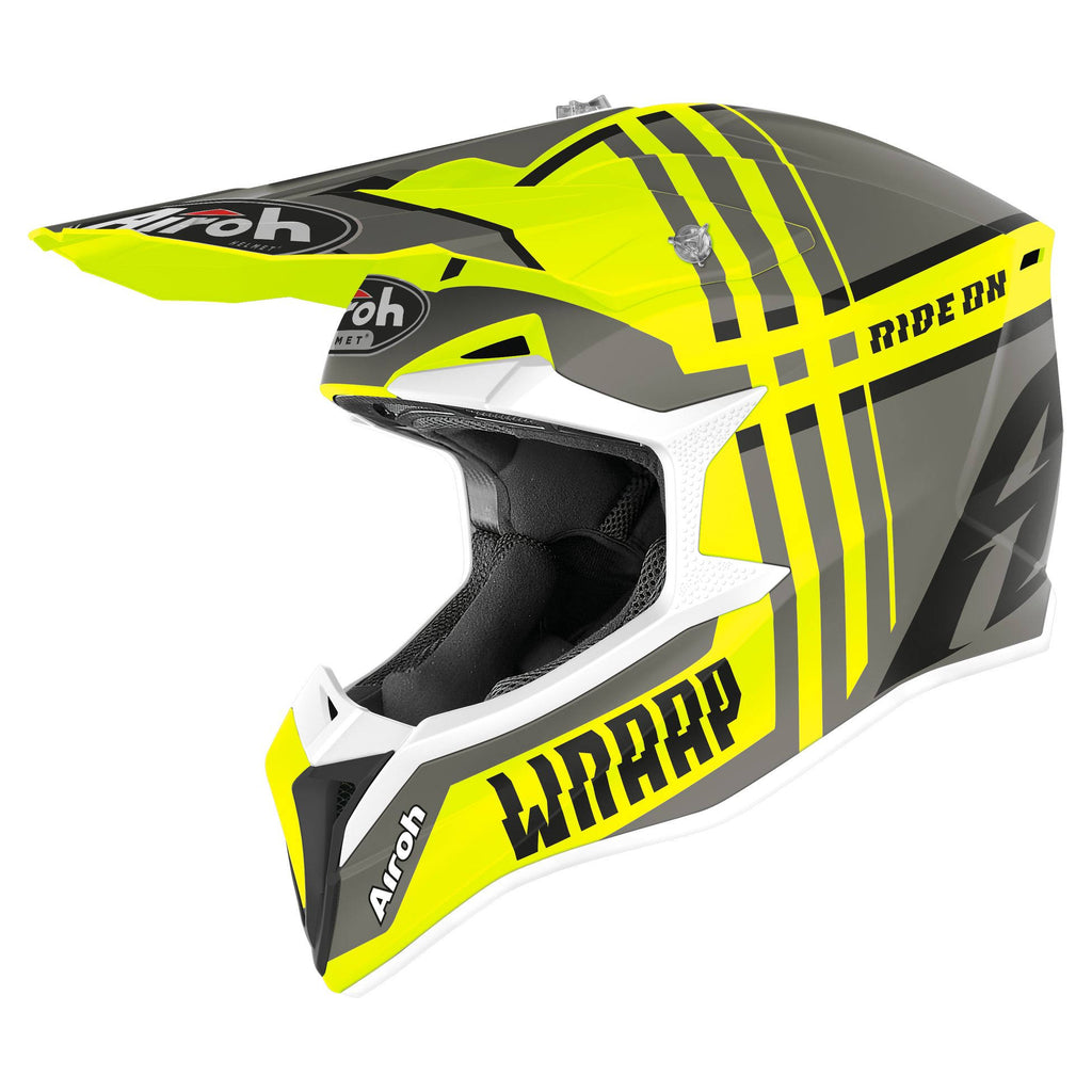 Helmet Wraap Broken Yellow Matt Size M K456