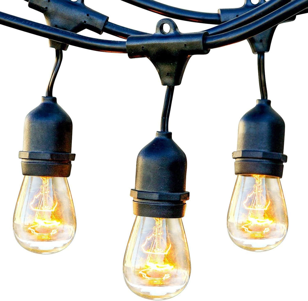 Waterproof Outdoor String Lights with 48 Ft Dimmable Edison Bulbs Q7361