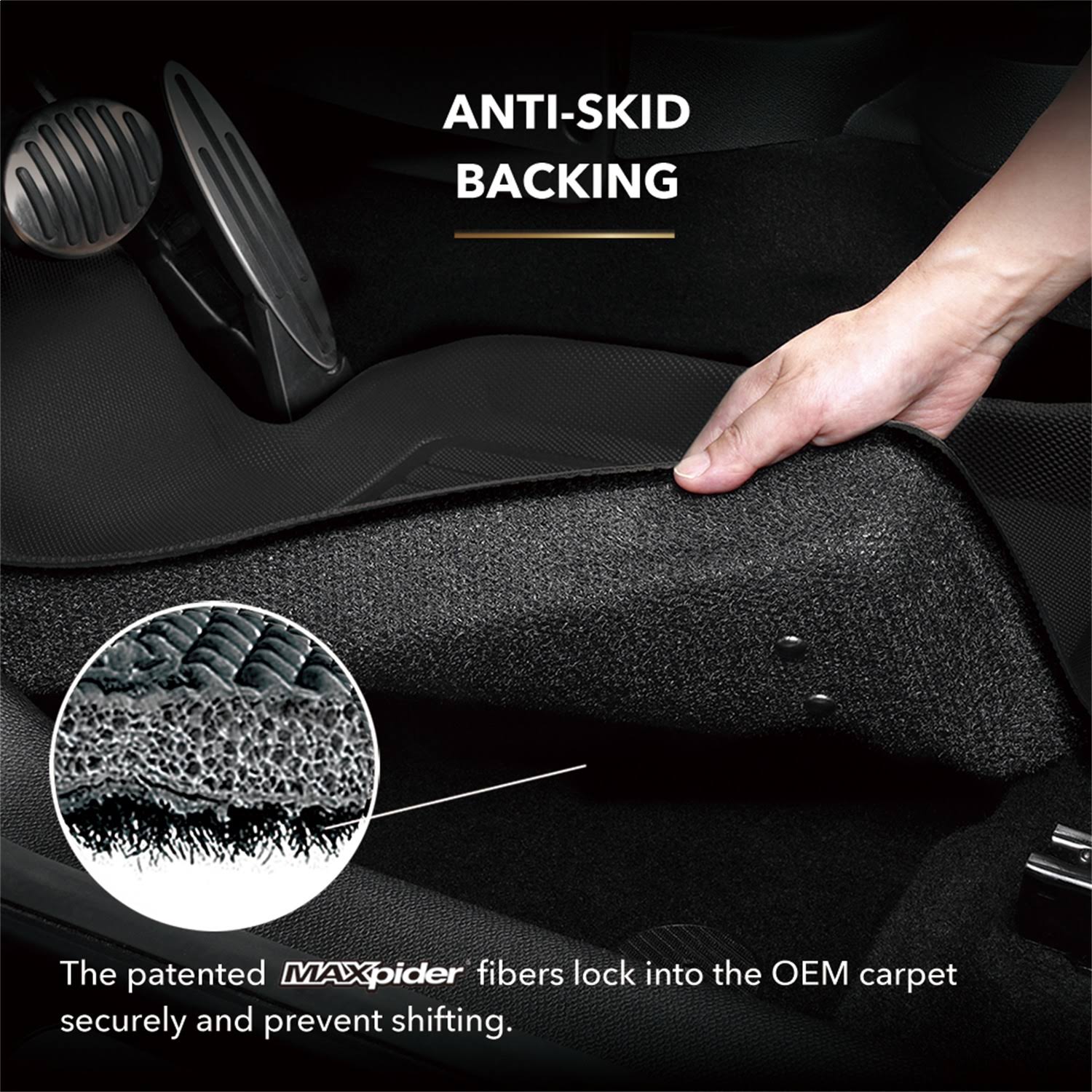 Black Front Row Floor Mat A2445