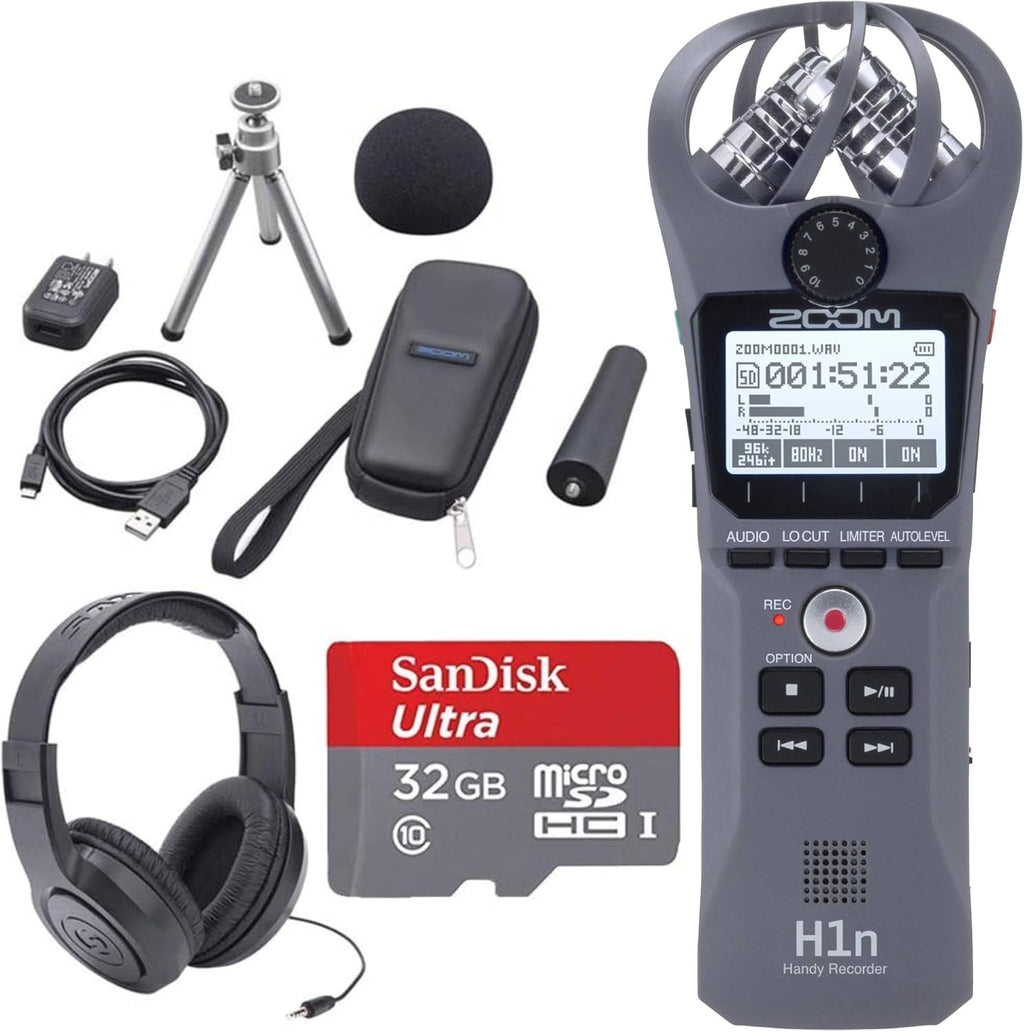 Zoom H1n Portable Handy Recorder with Onboard X/Y Microphone L294