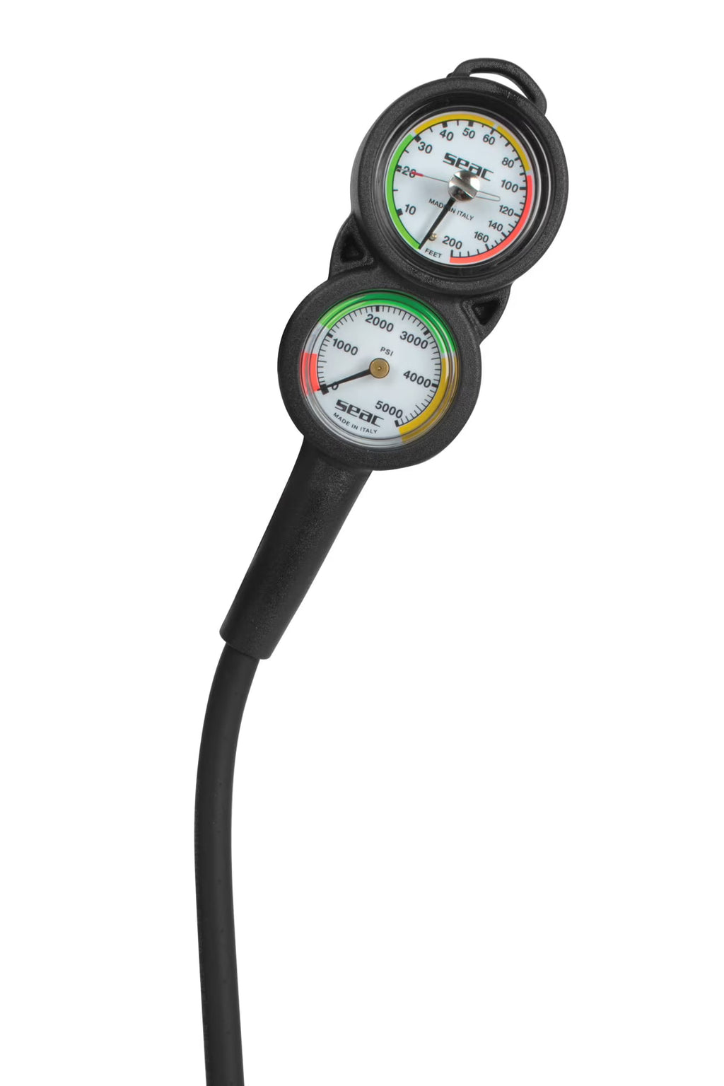 Black/Red Console Pressure Gauge & Depth Gauge X679