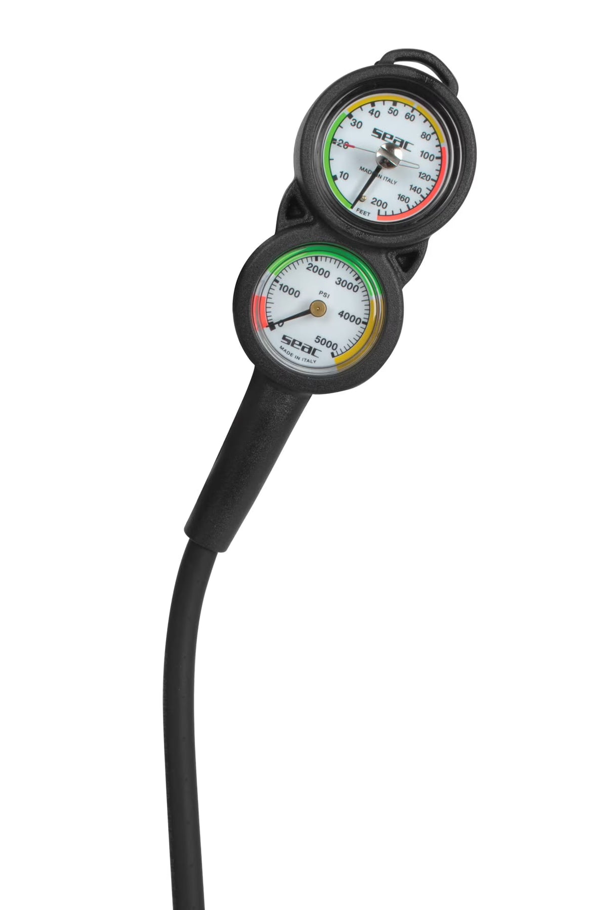 Black/Red Console Pressure Gauge & Depth Gauge X679