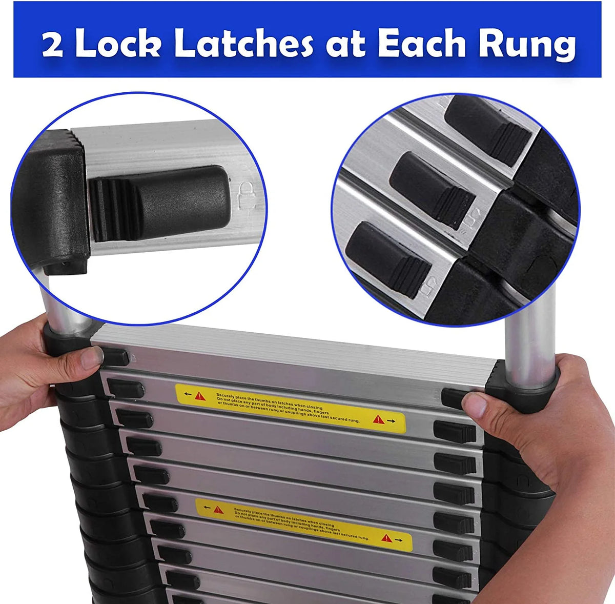 Aluminium Extension Telescopic Ladder with Stand-Off Hook Kit M1373