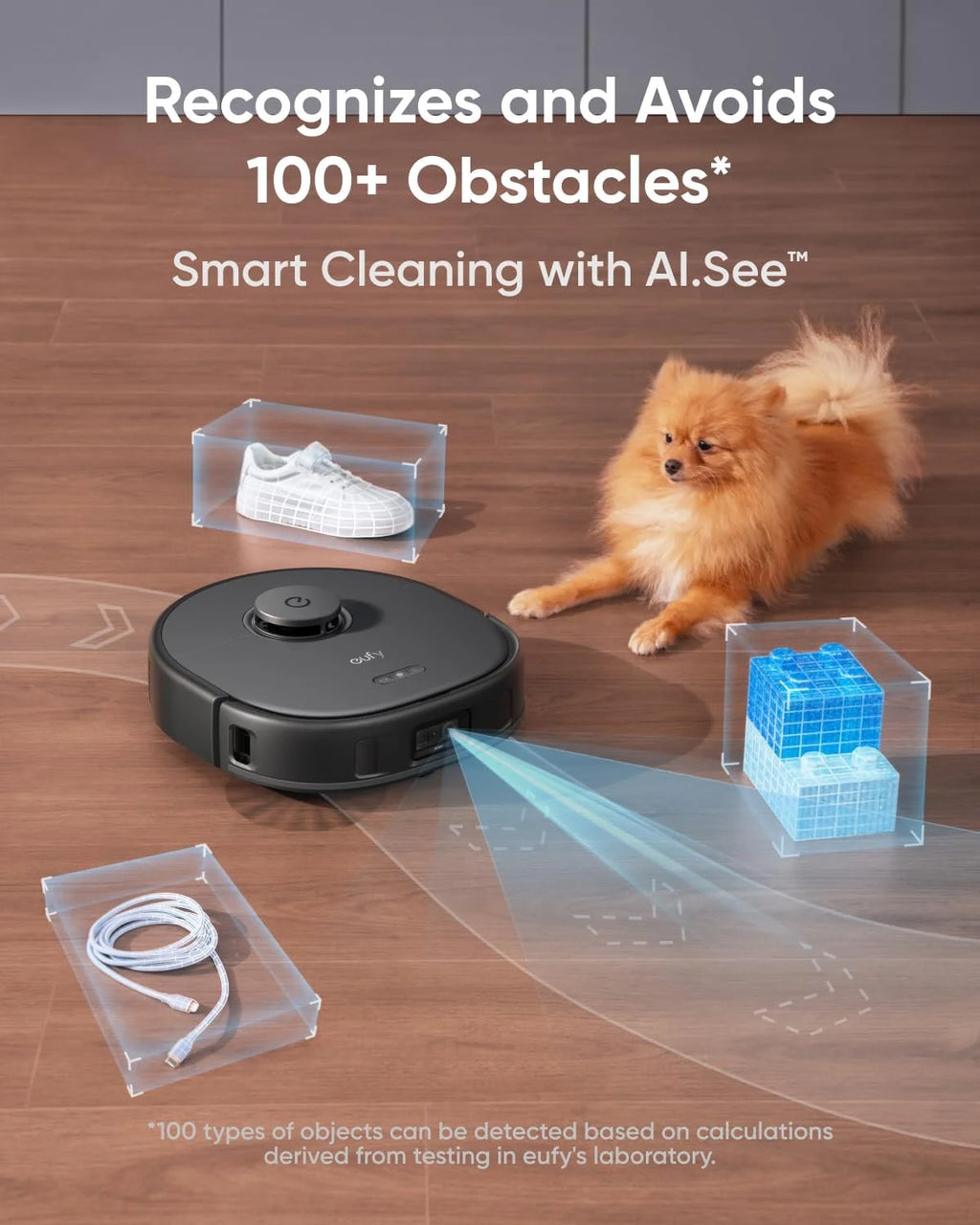 Robot Vacuum and Mop with 8,000 Pa Suction, Dual Mops with 12 mm Auto-Lift, AI Obstacle Avoidance H4357