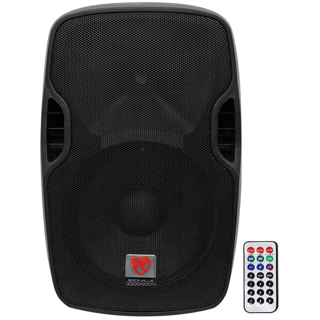 12x22 Powered 600W DJ PA Speakers with Bluetooth and Stands C5391