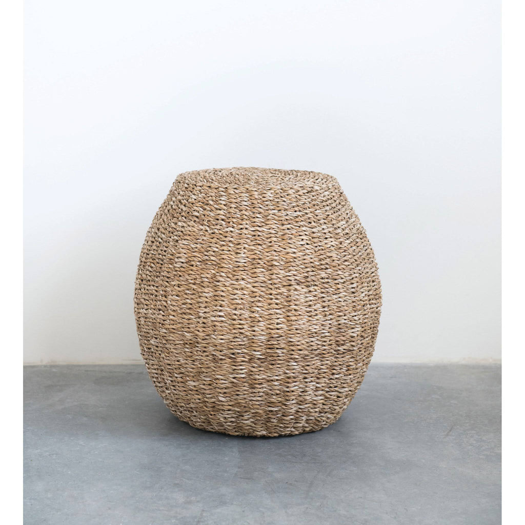 Handwoven Seagrass Stool C31501