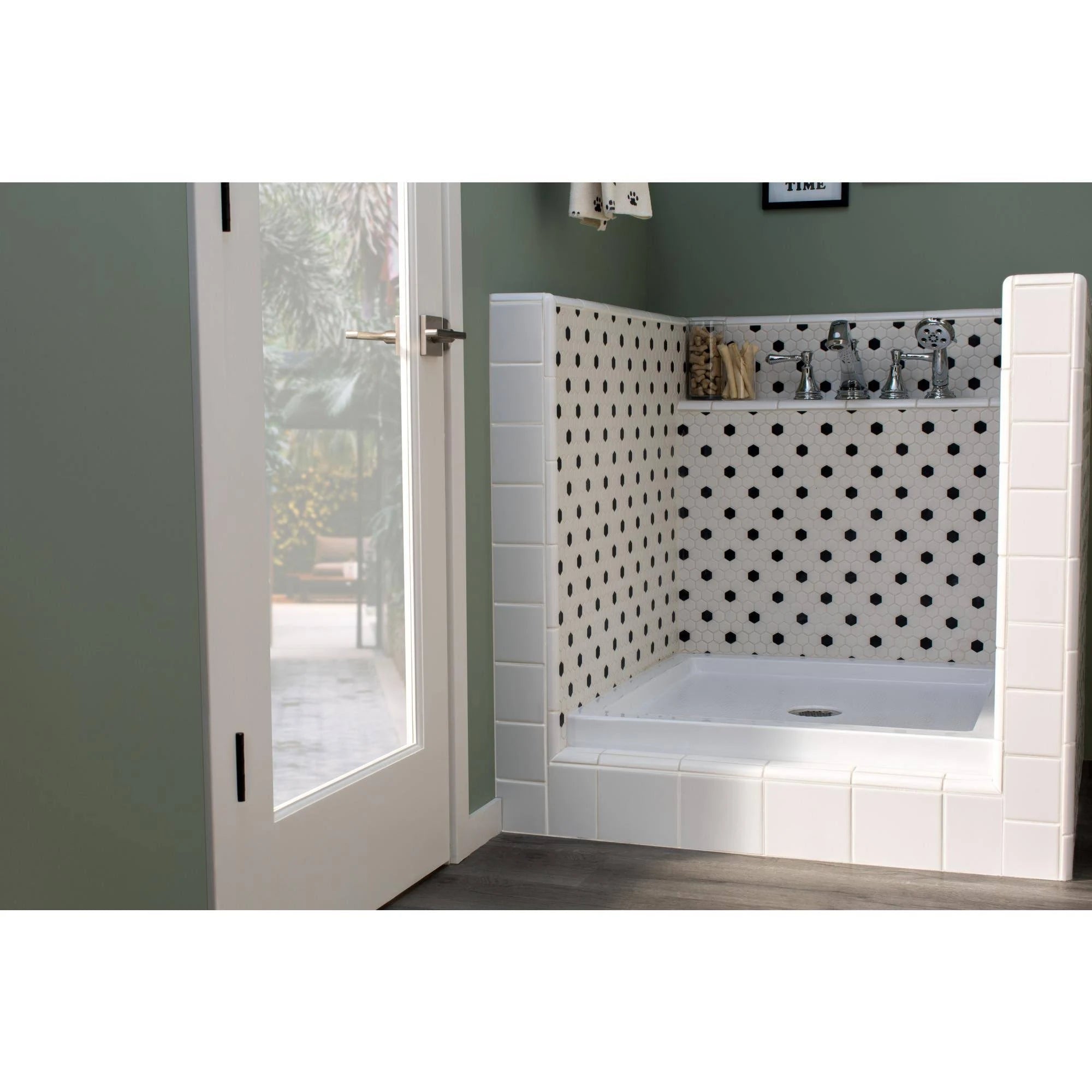 Chrome Deck Mounted Roman Tub Filler Trim with Hand Shower U2236