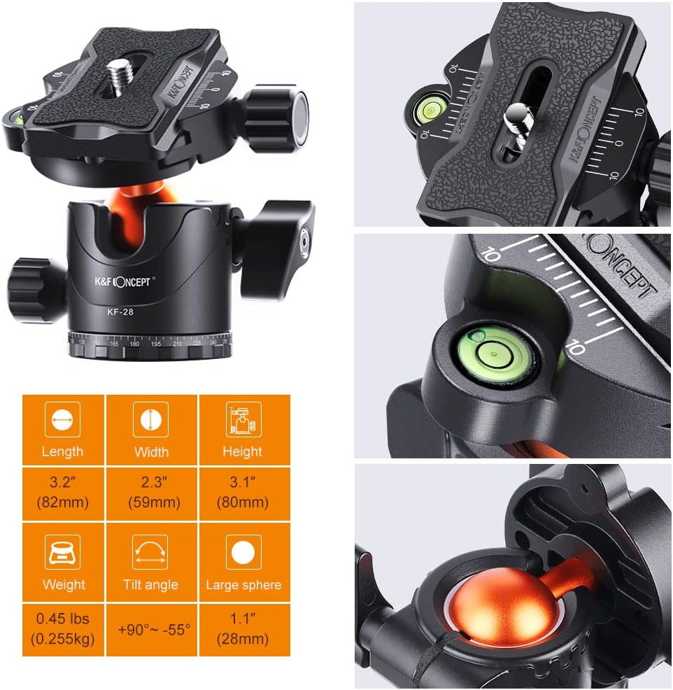 62 inch DSLR Camera Tripod with Monopod and Aluminum Alloy Quick Release Plate G3033