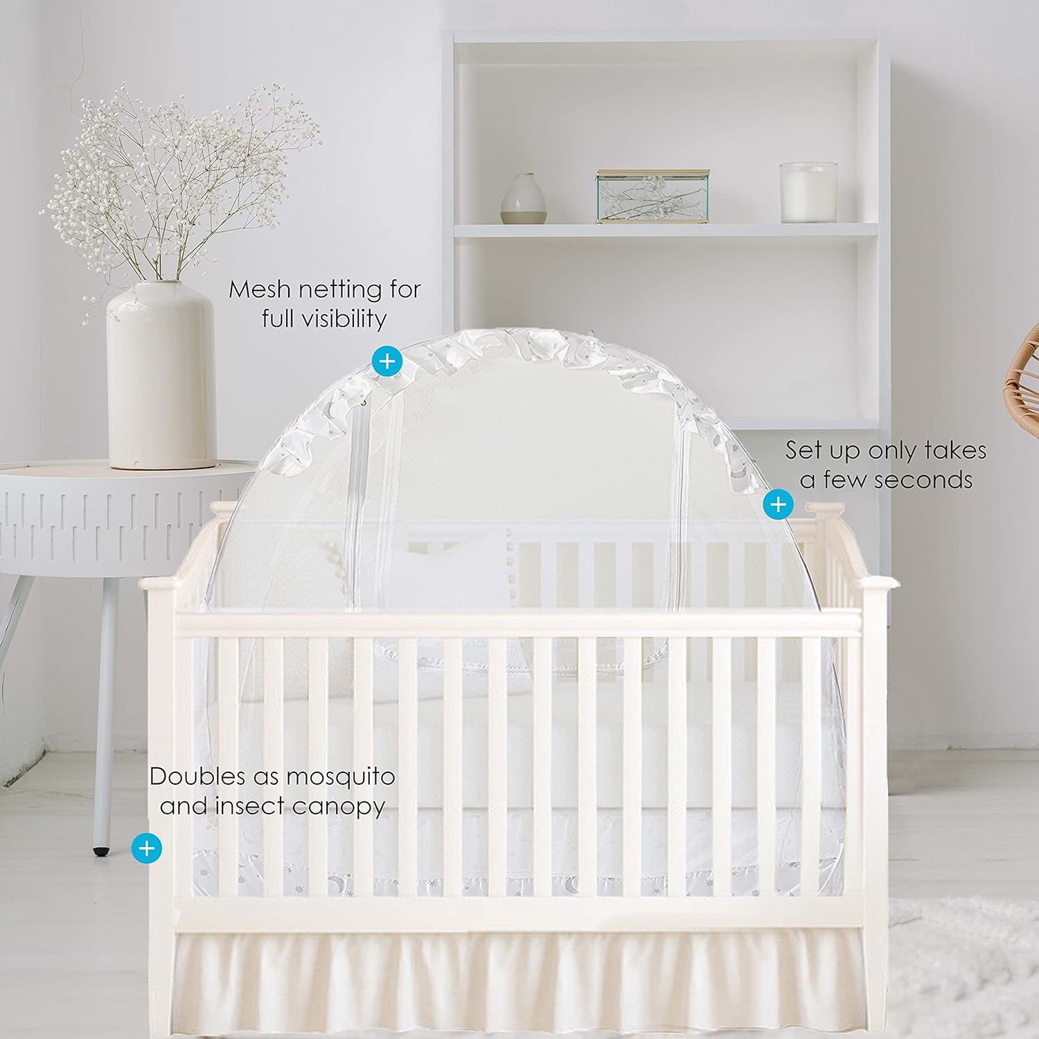 White Mesh Crib Tent Pack of 2 N28467