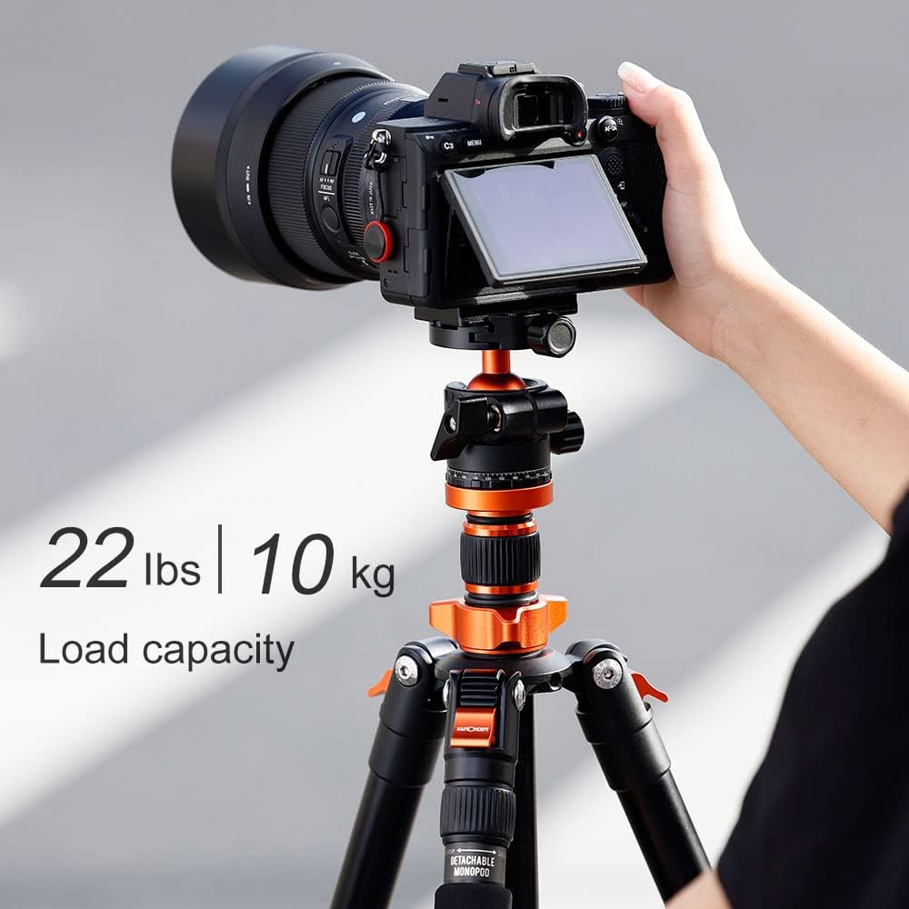 62 inch DSLR Camera Tripod with Monopod and Aluminum Alloy Quick Release Plate G3033