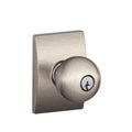 Satin Nickel Keyed Entry Knob L819
