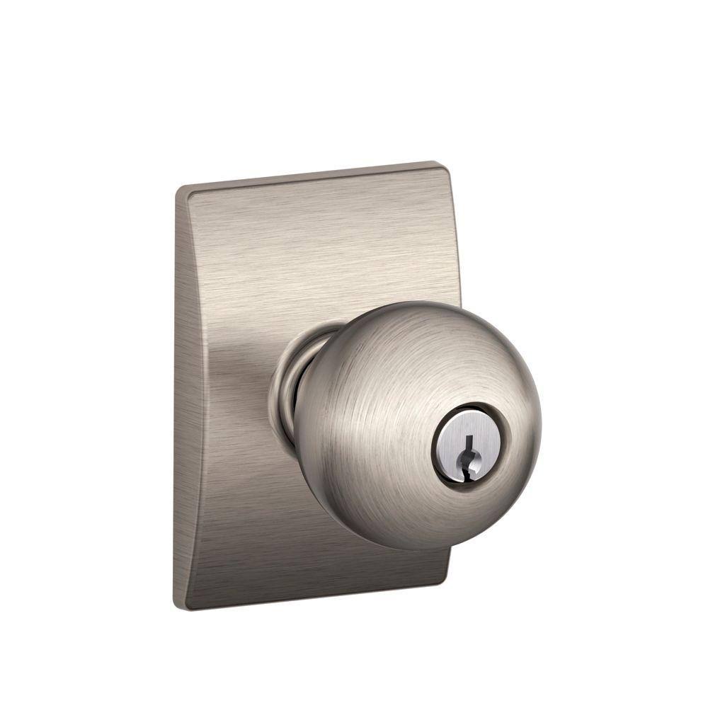 Satin Nickel Keyed Entry Knob L819