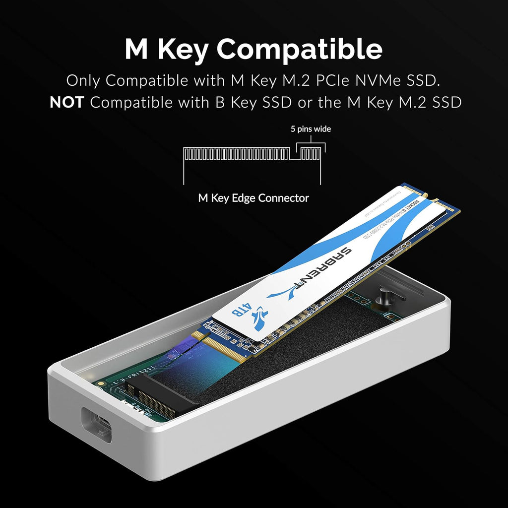 Tool-Free Aluminum M.2 NVMe SSD Enclosure F20259