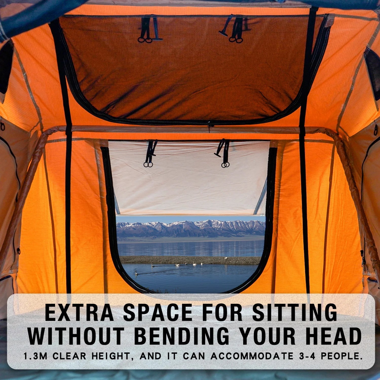 3 Person Roof Top Tent with Waterproof Lattice E842898