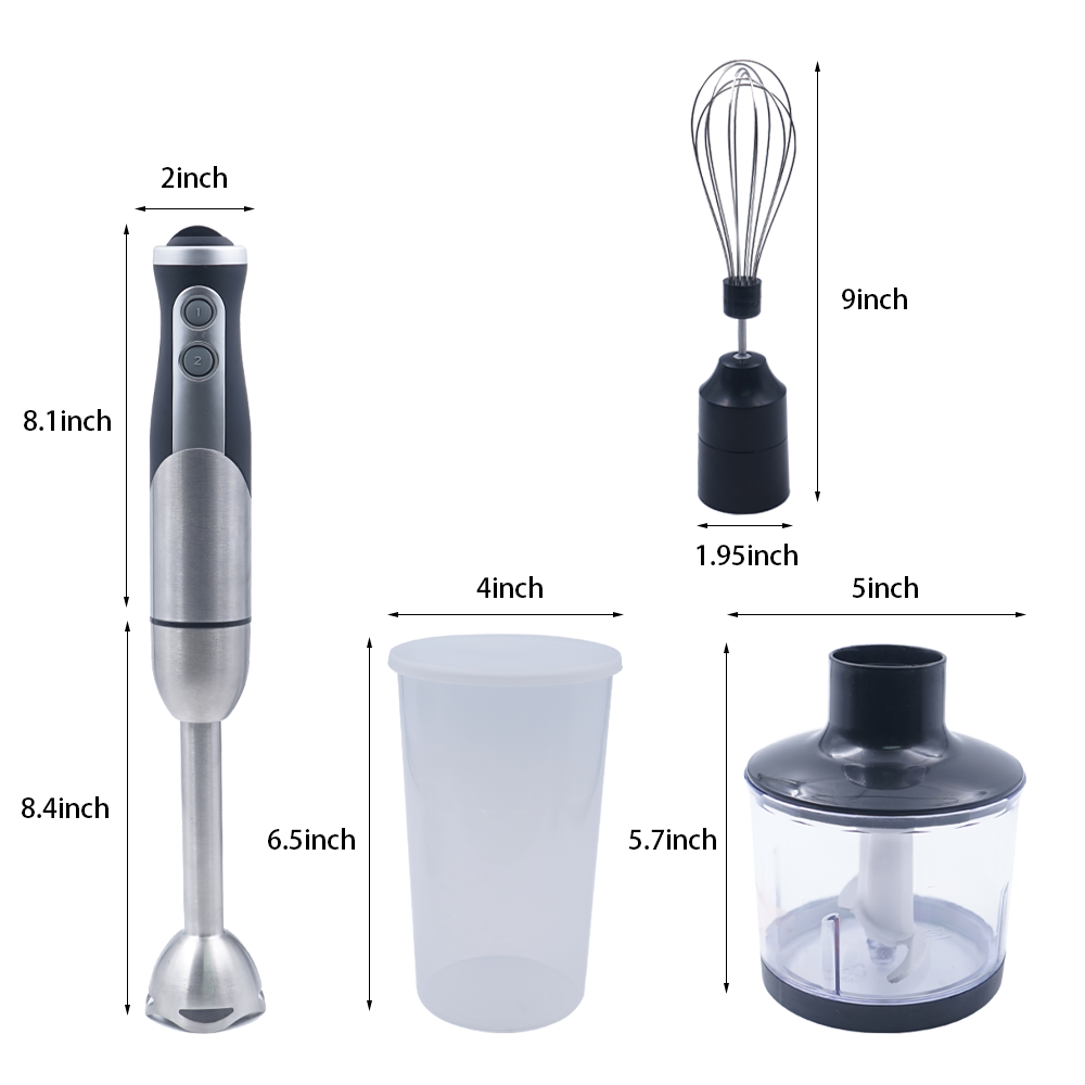 4IN1 Electric Immersion Stainless Steel Hand Blender Mixer J519378