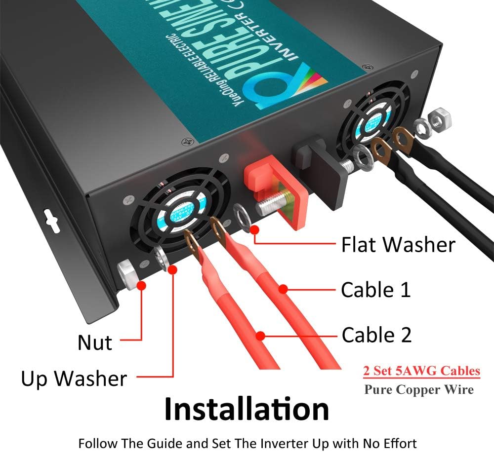 3500W 12V Black Power Inverter O84499