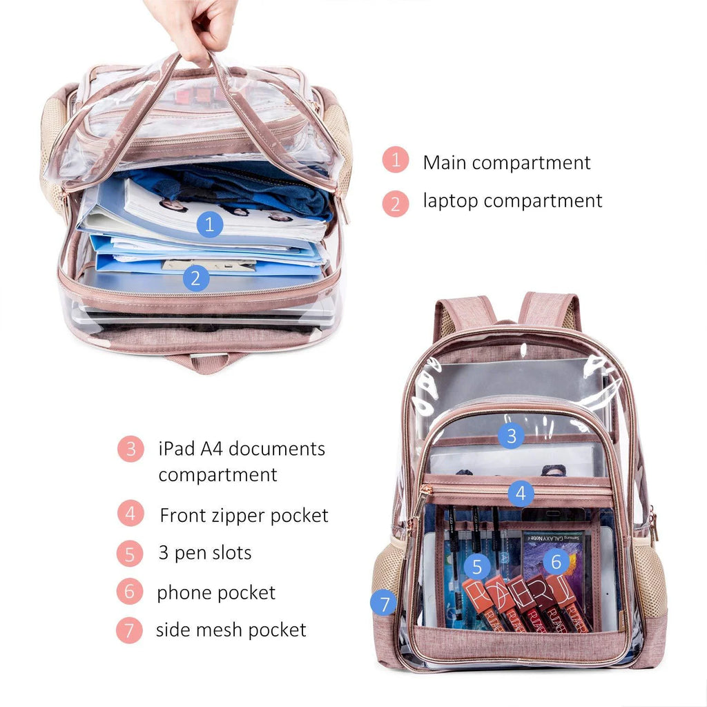 Clear Backpack Transparent Plastic Bookbags I9831