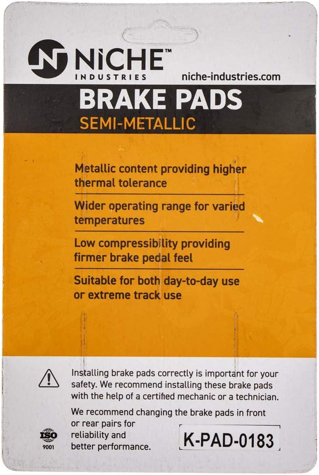 Semi-Metallic Brake Pad Set Pack of 2 Q373