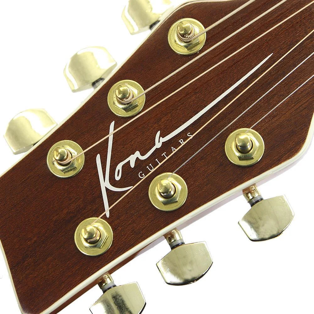 Left-Handed Thin Body Acoustic-Electric Guitar with Spruce Top, Natural W2926