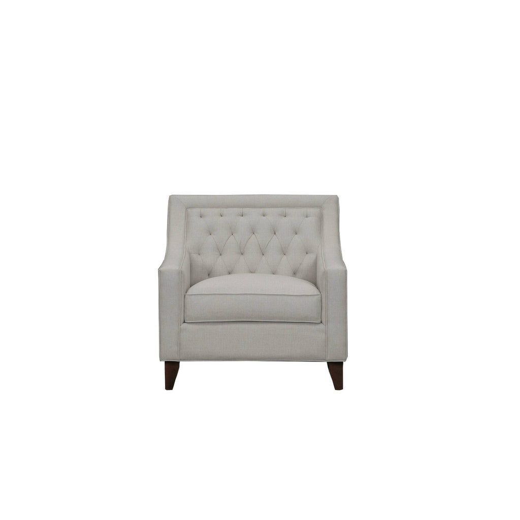 Beige Linen Tufted Club Chair C671973