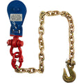 2ton Snatch Block with Chain, 4400 lbs Capacity, 3'' Single Sheave Block w/Swivel Hook, G70 Chain, Fit 3/8'' Wire Cable, Pack of 2 I309494