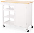 Natural White Kitchen Cart with Wheels N5240