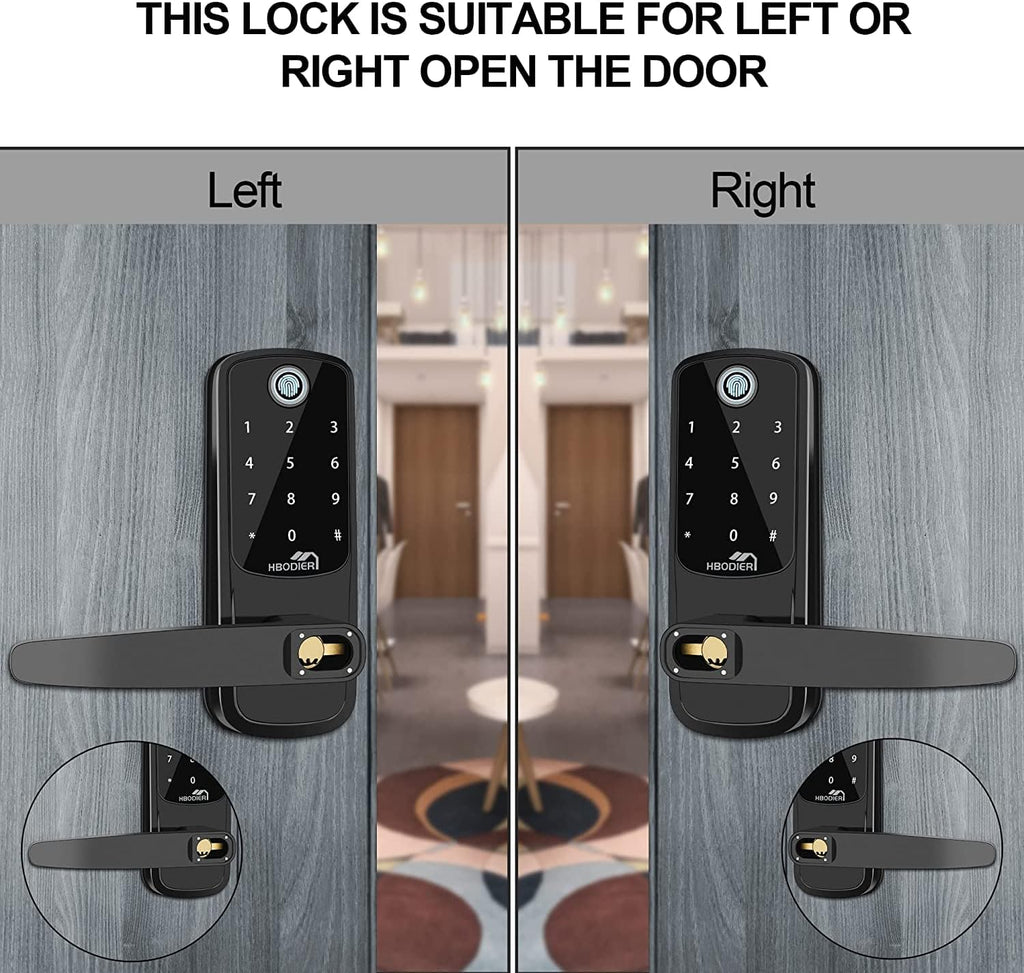 Keyless Entry Smart Door Lock with Keypad, Black E886676