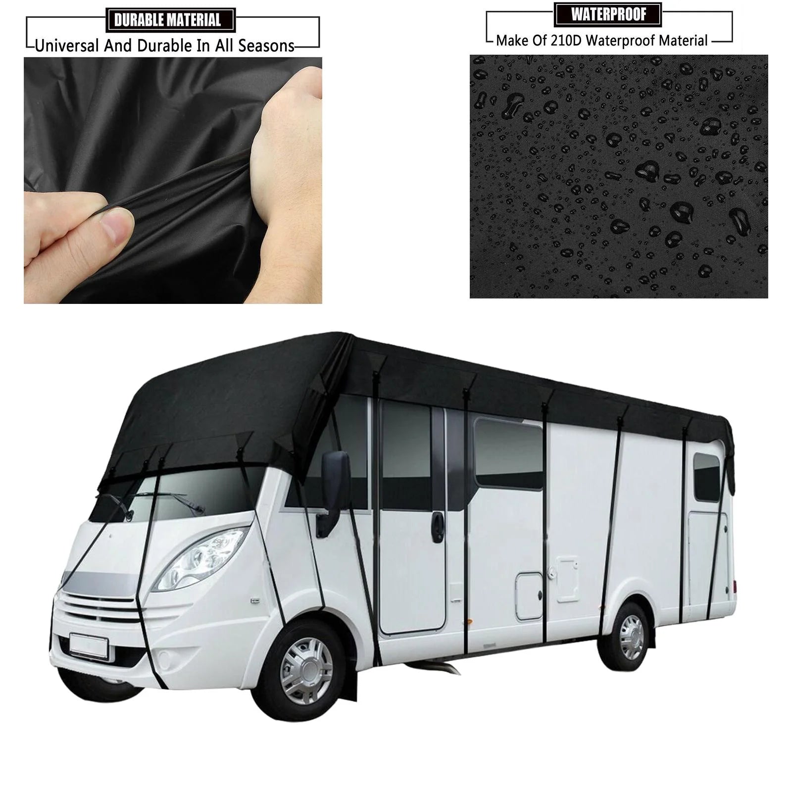 Portable RV Roof Cover for Travel Trailers 7.5m x 7.5m R597