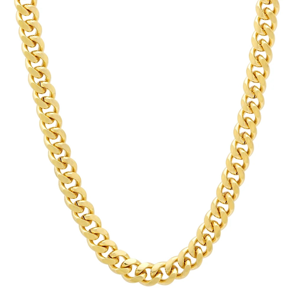 14K Gold Plated Natal Cross Pendant with 30" Curb Chain Necklace Set D899766