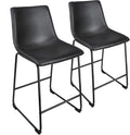 Black Metal Bar Stools Set of 2 Y975107