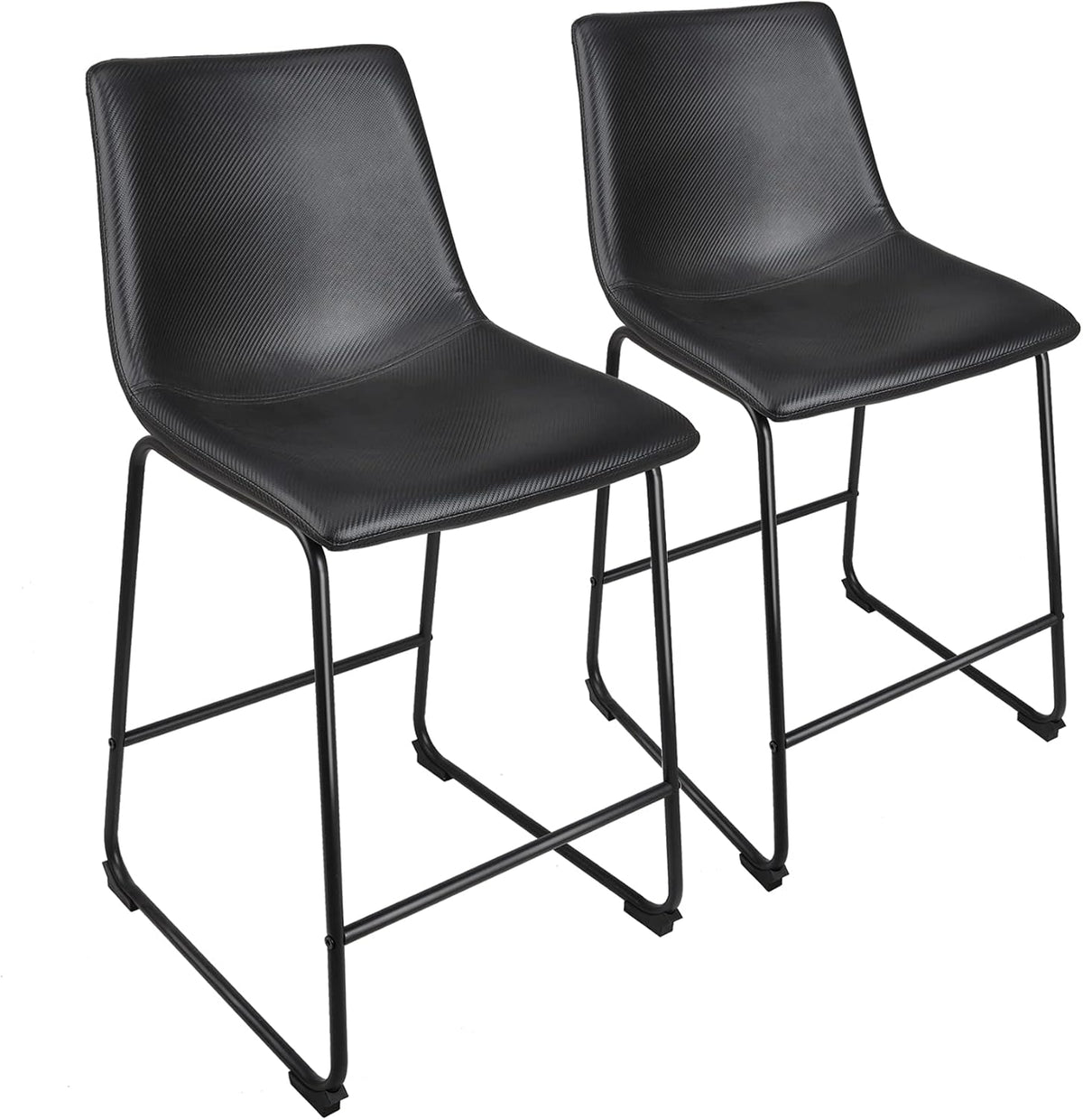 Black Metal Bar Stools Set of 2 Y975107