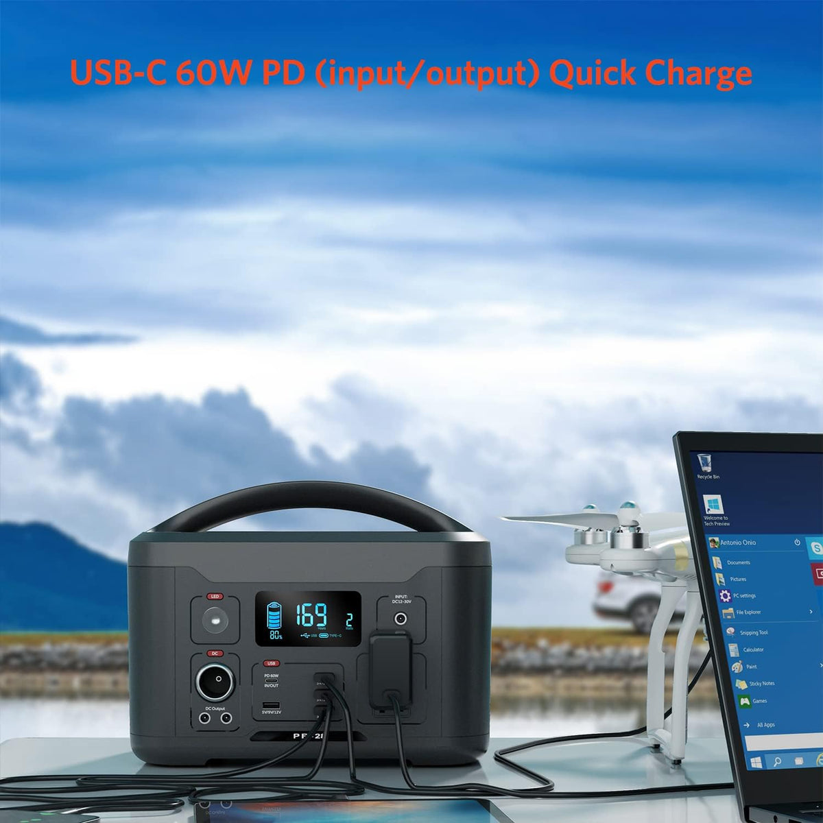 Portable Power Station 626Wh Solar Generator O585