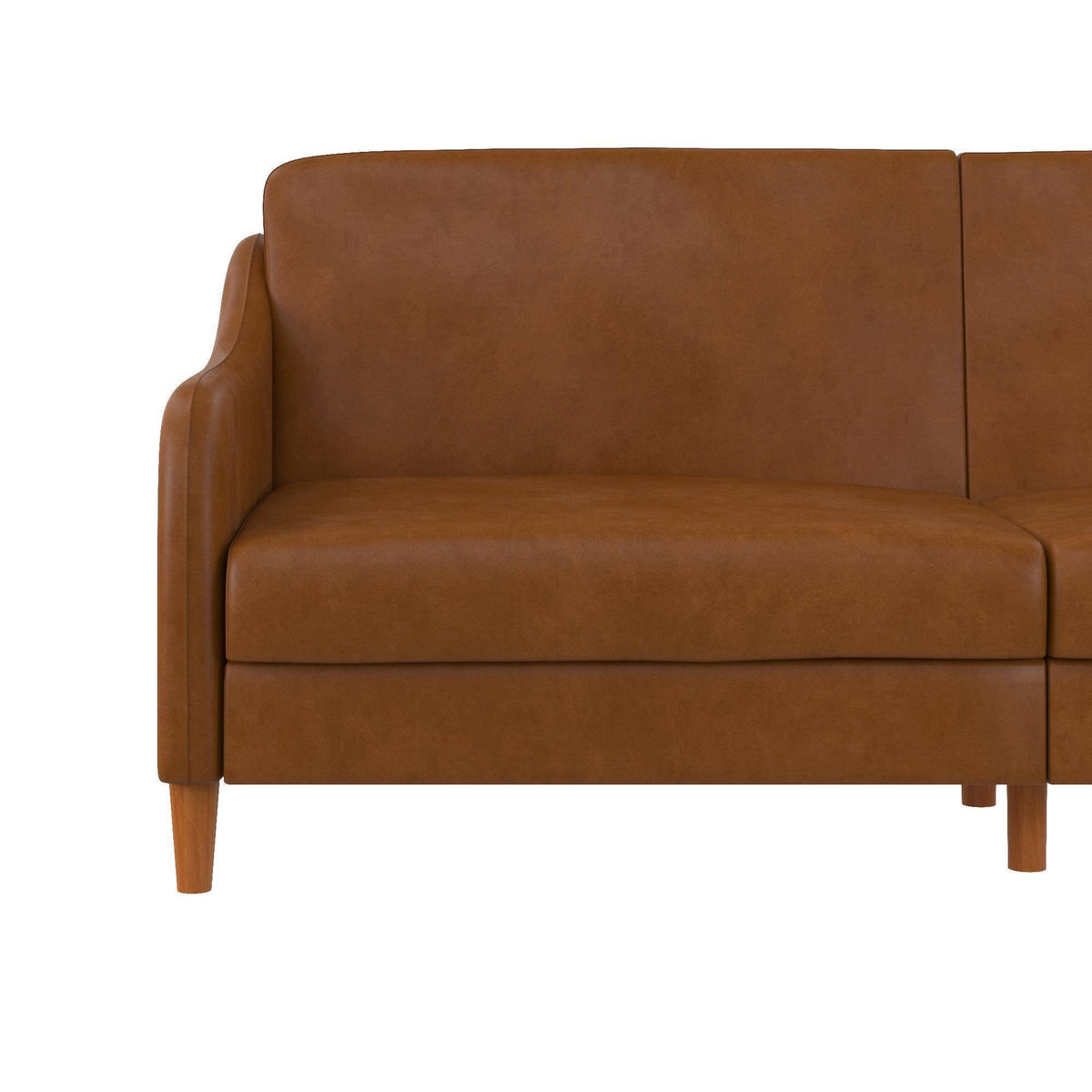 Camel Faux Leather Futon B17335
