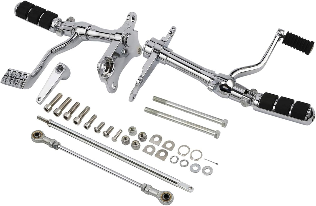 Forward Control Foot Pegs Complete Kit Levers & Linkages Black B80086