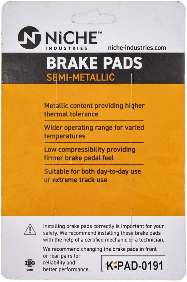 Semi-Metallic Brake Pad Set Pack of 2 Q373