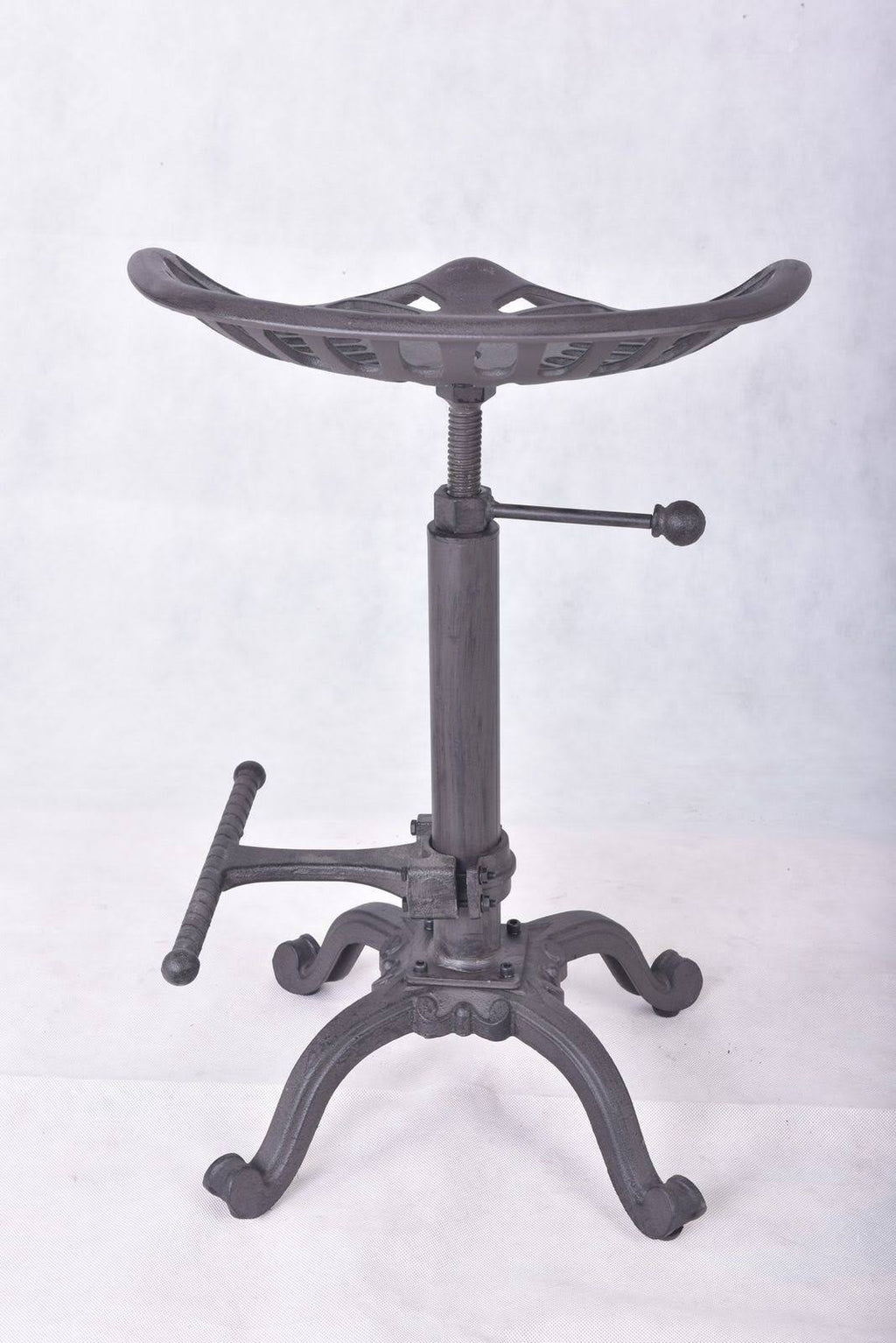 Rustic Industrial Farmhouse Tractor Seat Adjustable Bar Stool S7112
