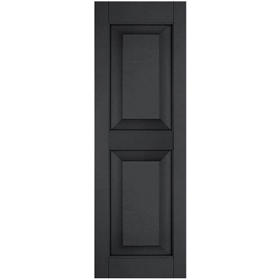 Black Raised Panel Shutters Pair X13378