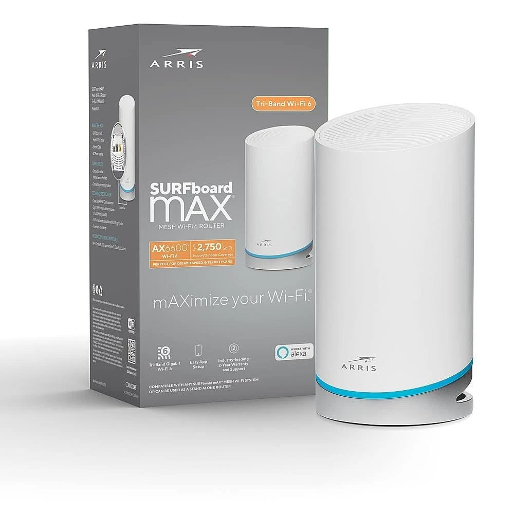 Surfboard Max AX6600 Tri-Band Wi-Fi 6 Mesh Router W180