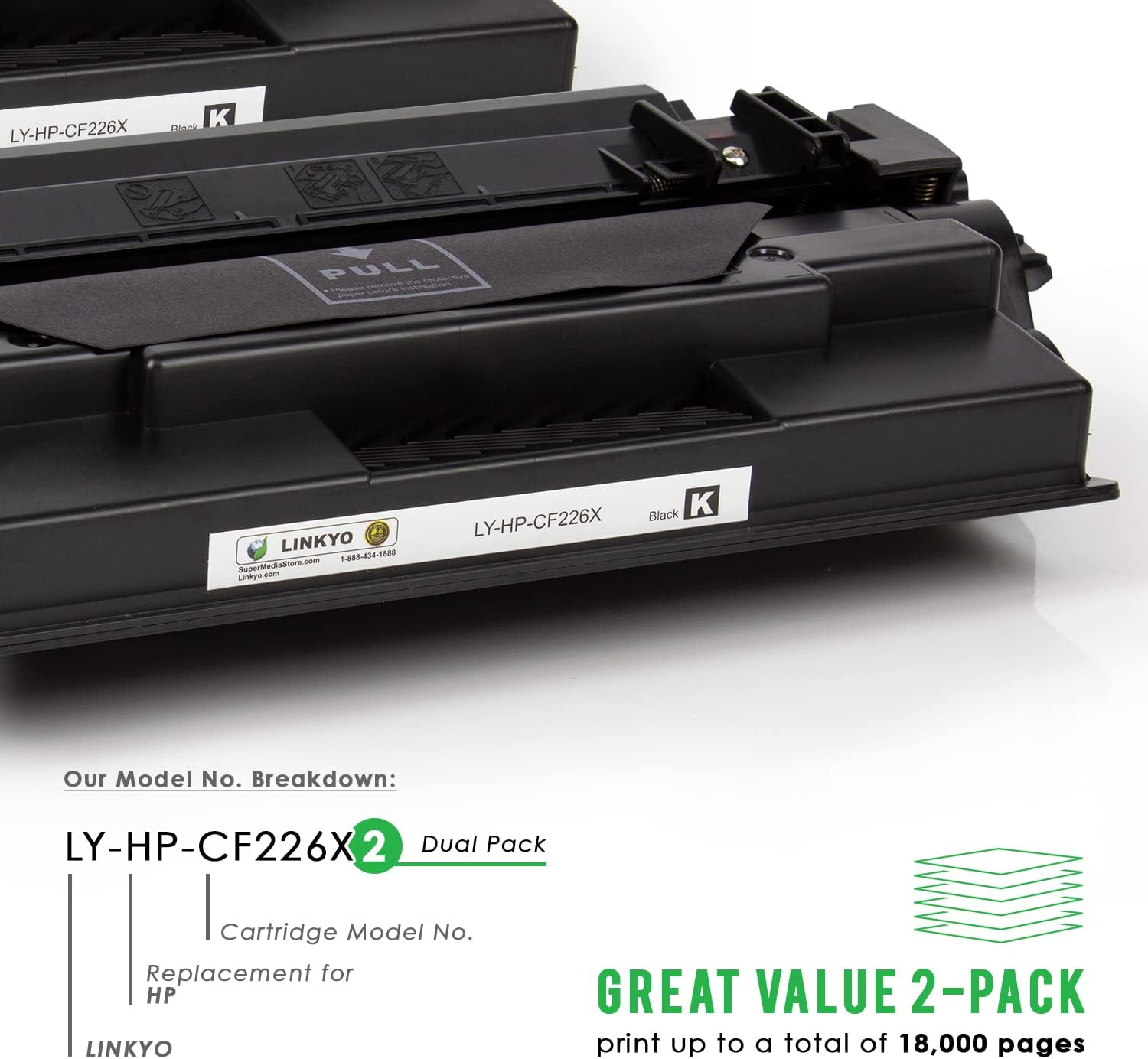 Compatible Toner Cartridge Black High Yield 2-Pack O176776