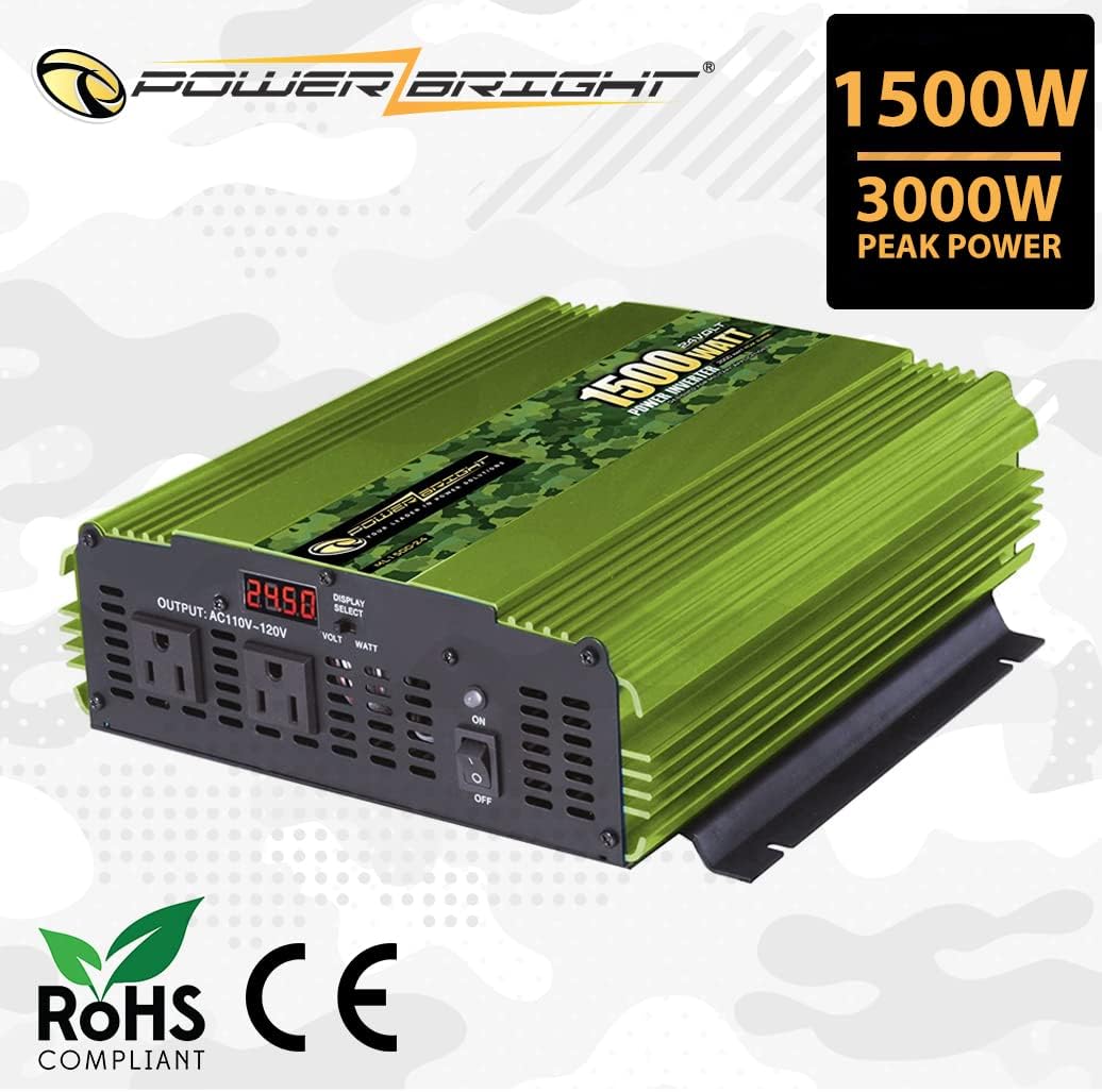 1500 Watt 24V Power Inverter with Dual 110V AC Outlets G471