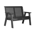 Black Plastic Park Bench D742118