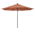 Stone Black Aluminum Market Patio Umbrella with Fiberglass Ribs V528194