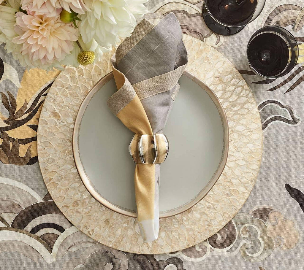 Gold & Silver Napkin Ring Set of 4 J71096