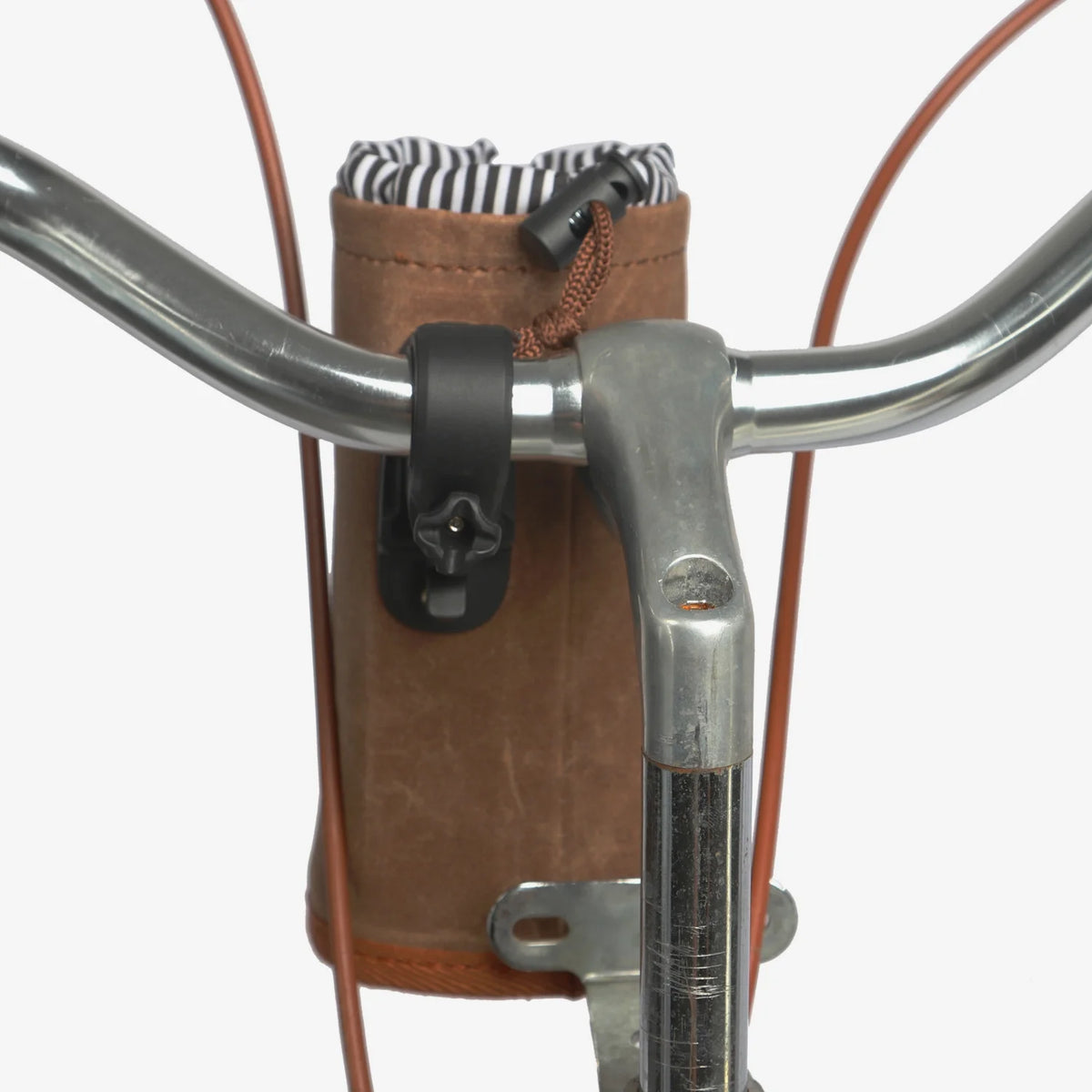 Canvas Bike Coffee Cup Holder Cage Handlebar Mount Bottle Kettle Pouch Brown U8552