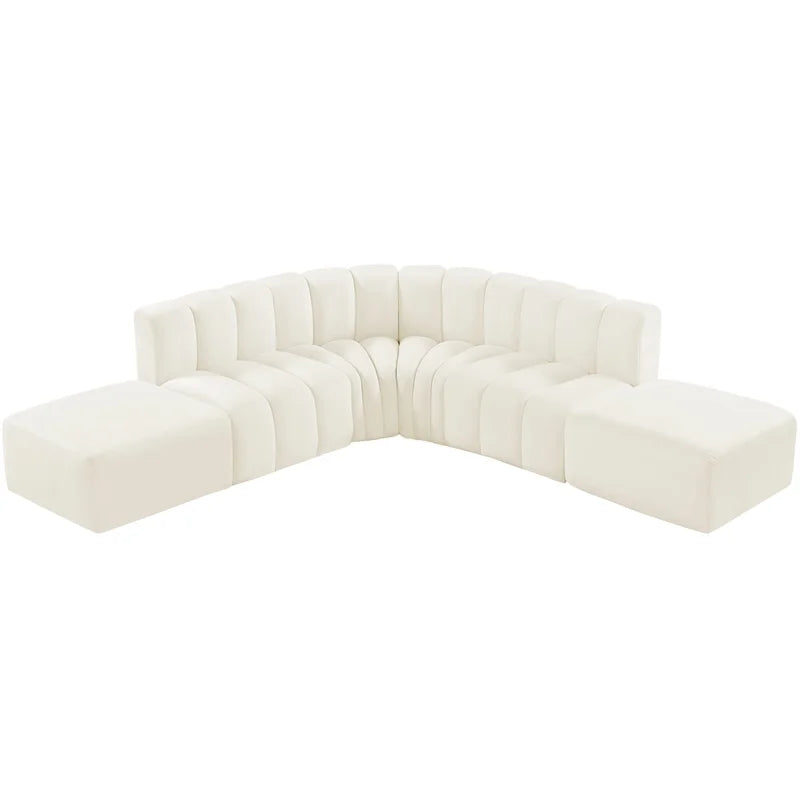 Cream Velvet Modular Sofa H667